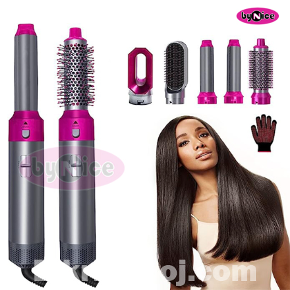 Hair dryer 5 in 1 air brush hair straightener brush